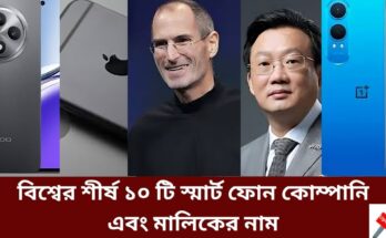 বিশ্বের শীর্ষ ১০ টি স্মার্ট ফোন কোম্পানি এবং মালিকের নাম